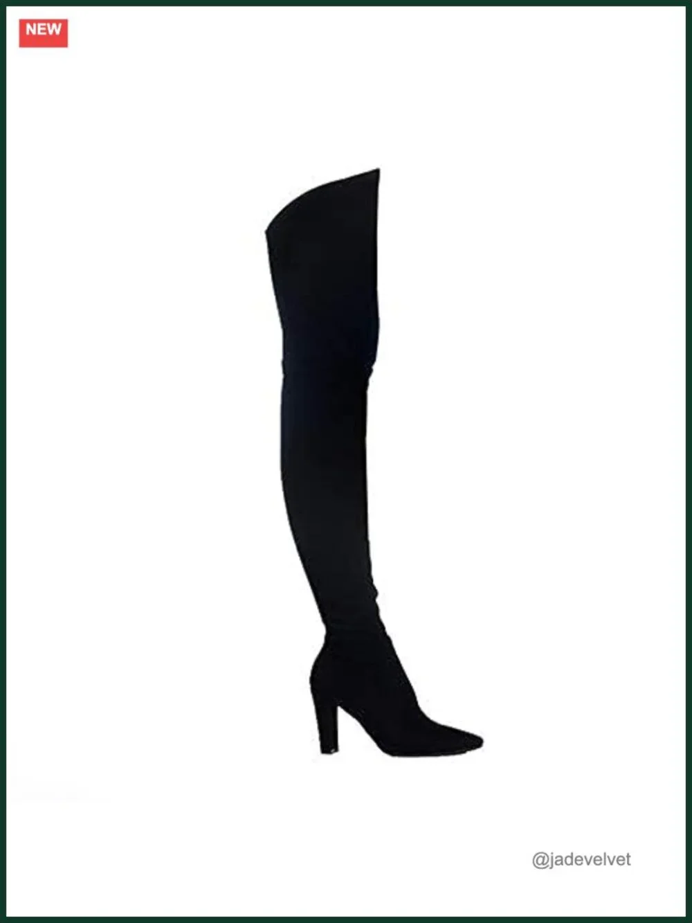 Women's Stretch Suede Chunky Heel Over-the-Knee Boots Thigh High